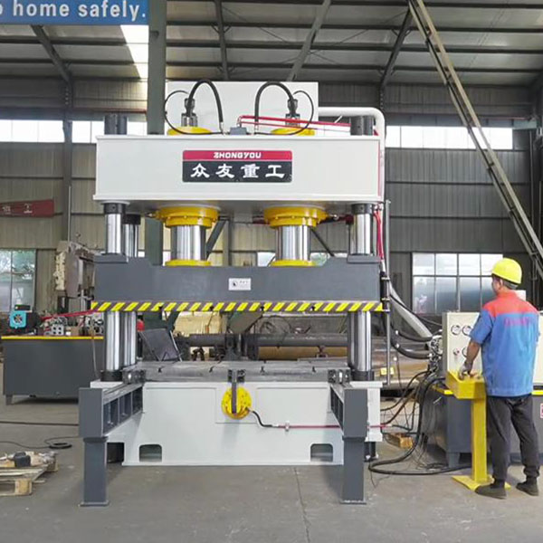 500吨双缸四柱液压机试压视频