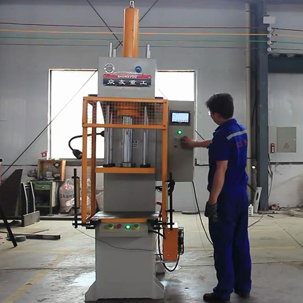 25吨单臂液压机 带显示屏四柱导向位移尺