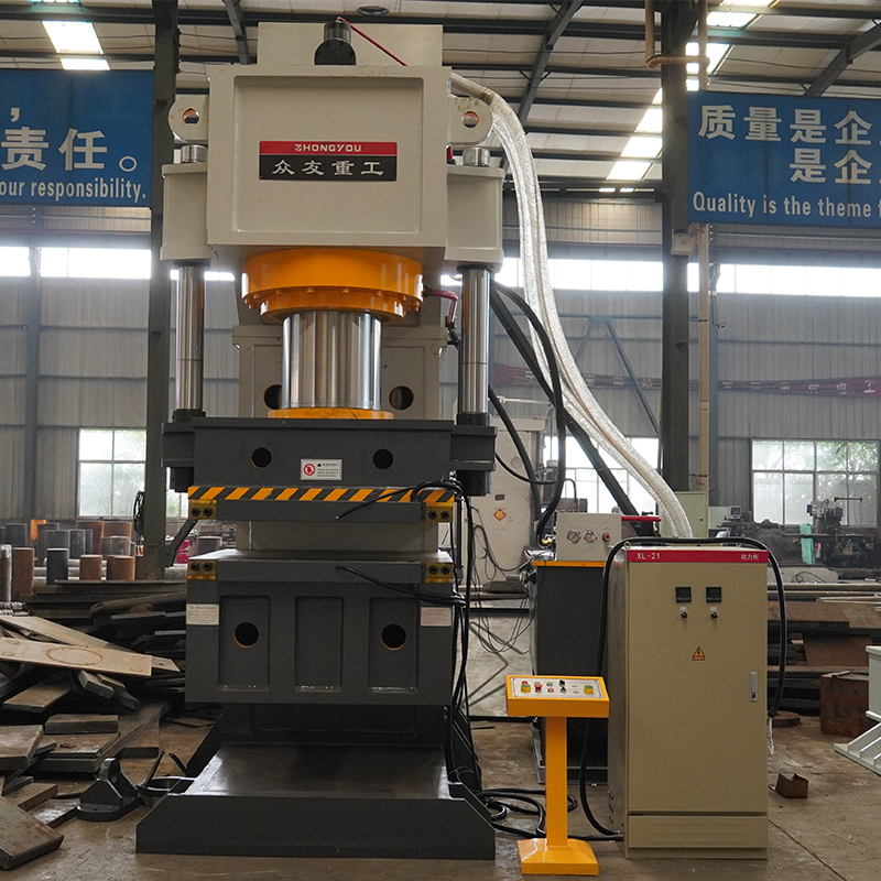 700吨橡胶热压单臂液压机 伺服单柱压力机 700T复合材料成型油压机 轴承零件压装整形C型油压机