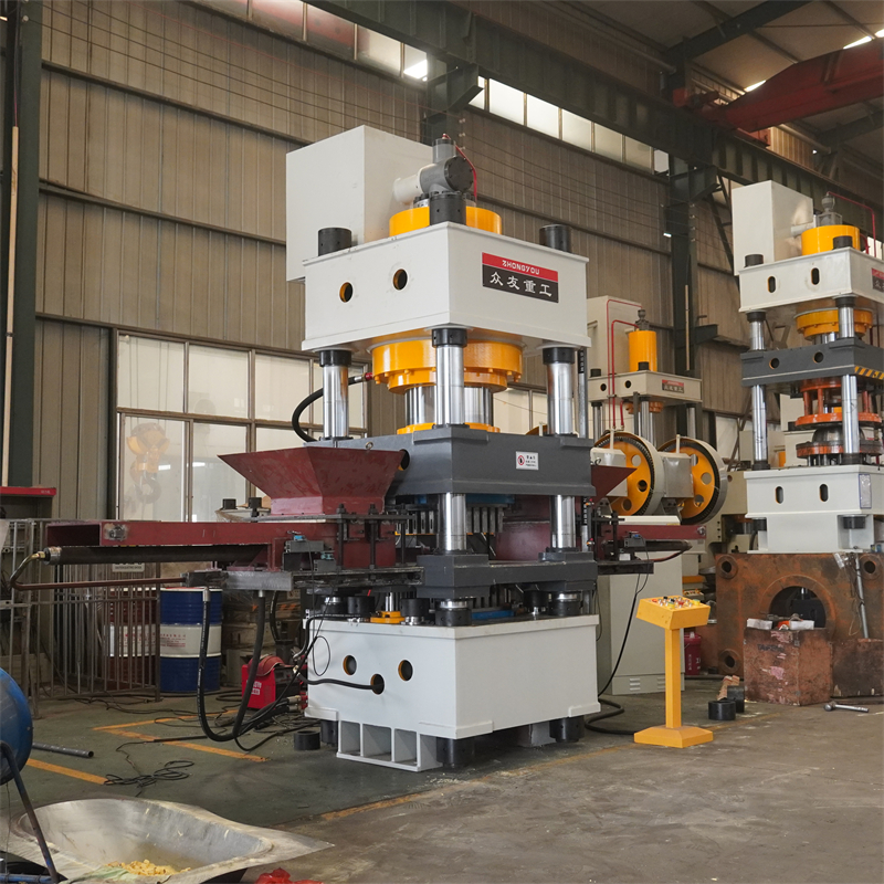 630吨鱼饵块成型液压机 630T四梁四柱压力机 630t粉末成型油压机