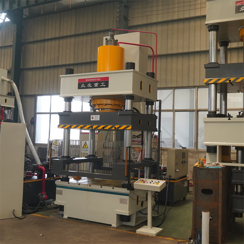 400吨汽车刹车鼓片液压机 400T热压成型四柱压力机