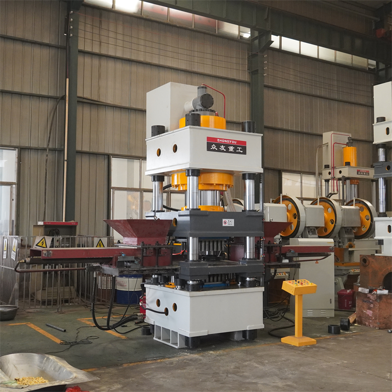 630吨鱼饵块成型液压机 630T四梁四柱压力机 630t粉末成型油压机