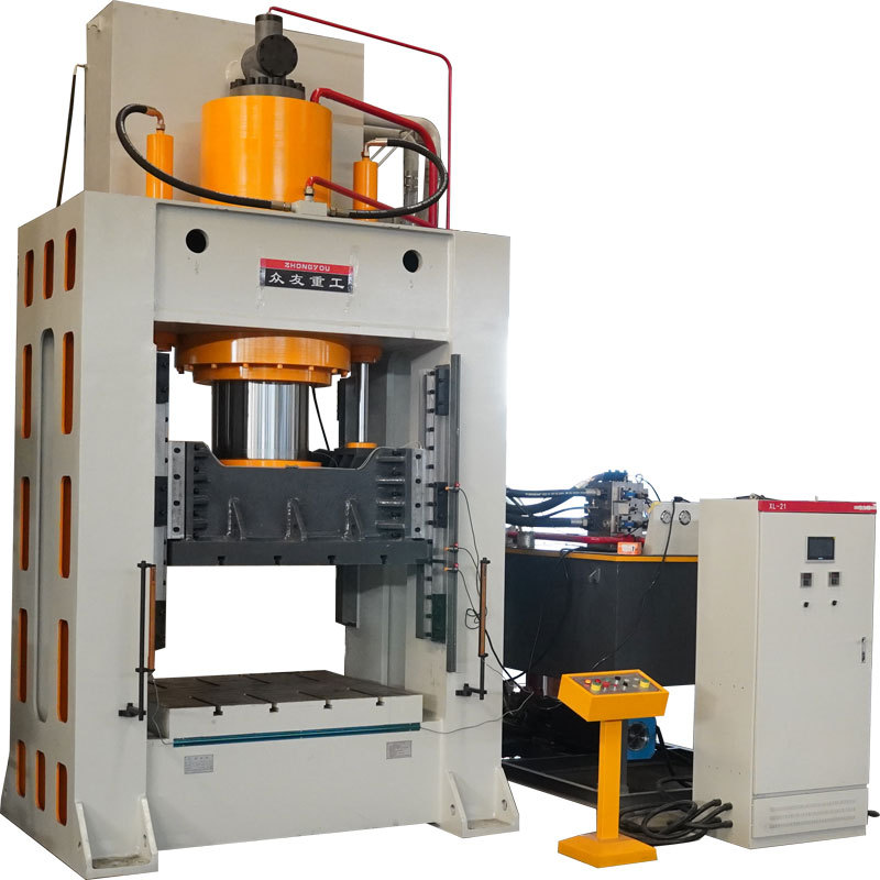 630吨框式液压机 630T铜挤压伺服油压机 框架式锻压机 众友压力机厂家