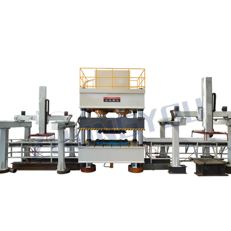 630吨火车门整形生产线液压机     钢板校正压力机