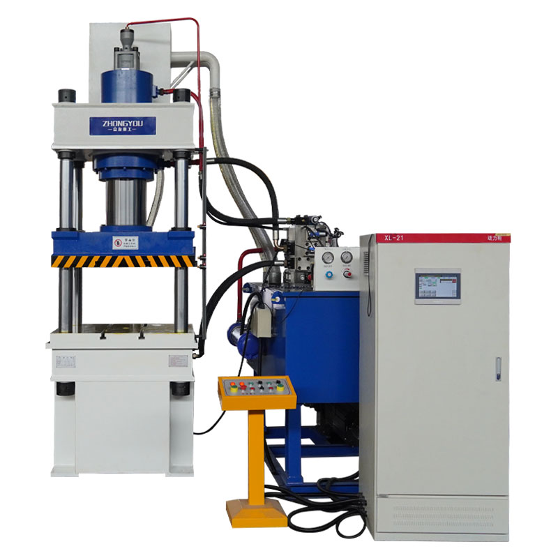 400吨三梁四柱热压机  玻璃钢支架模压成型液压机