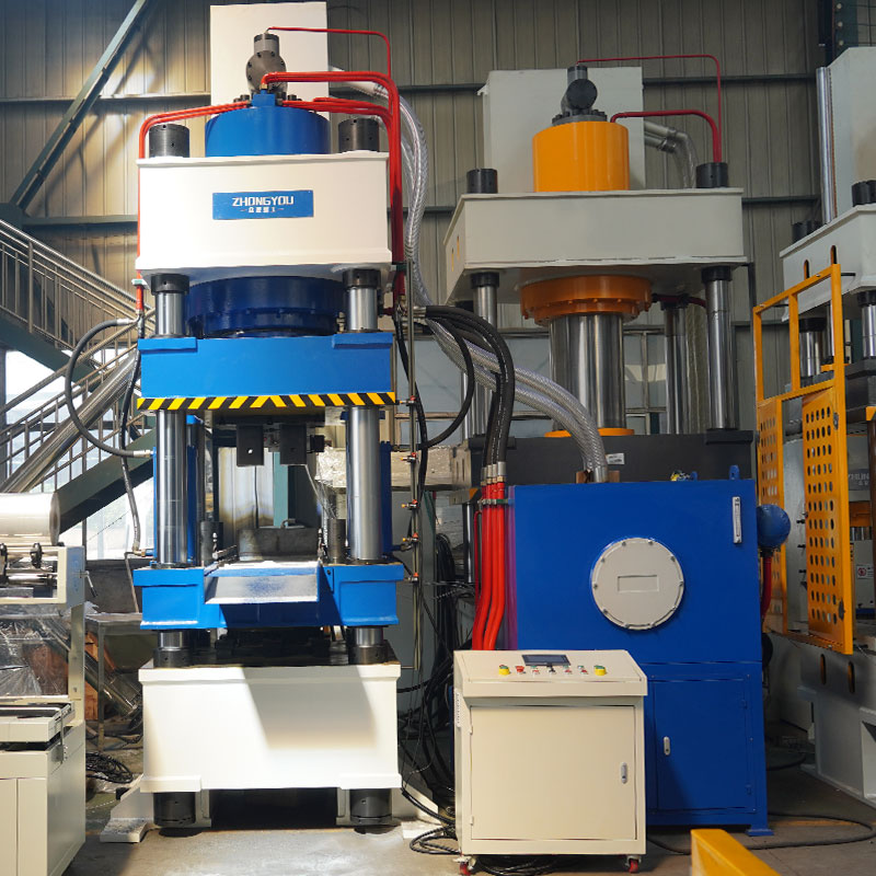 牛羊舔砖机 630吨三梁四柱盐砖机生产线