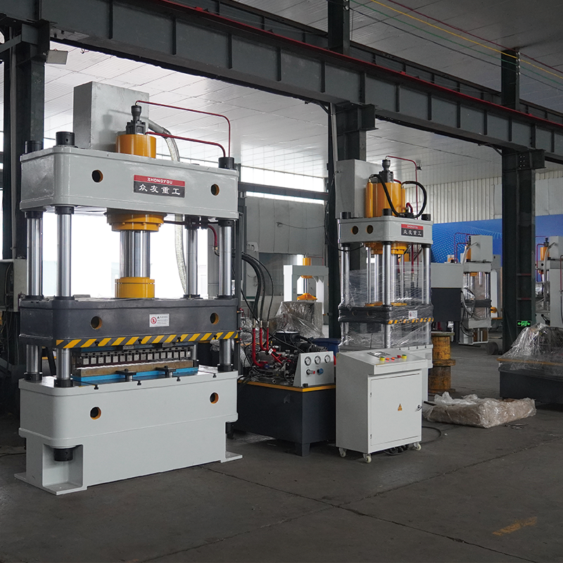 150吨钢管冲孔液压机   150吨三梁四柱液压机