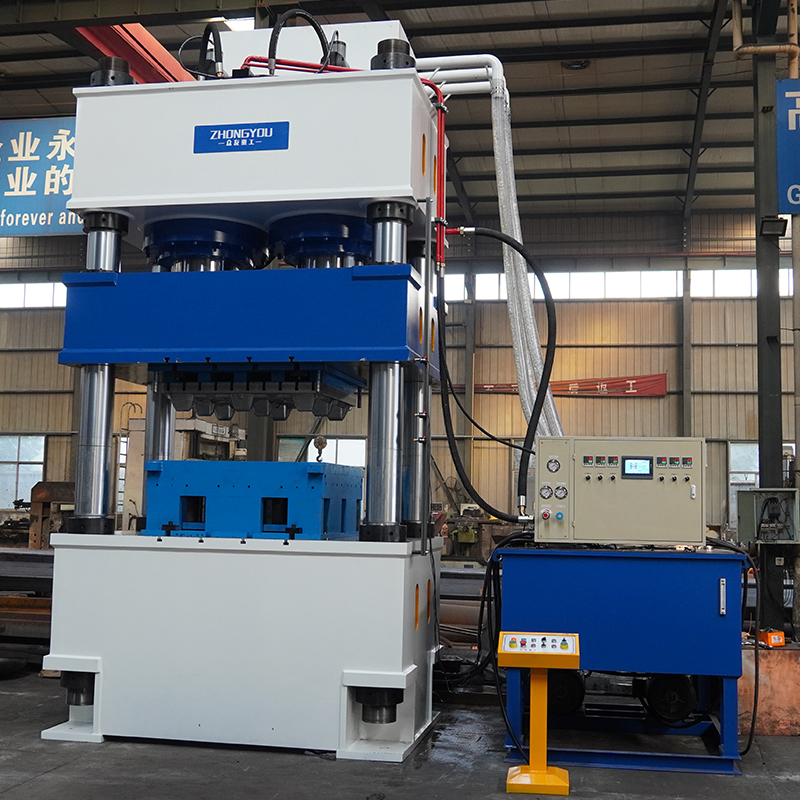 1250吨锯末托盘液压机    四柱热压机