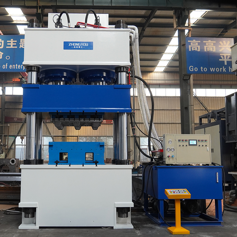 1250吨锯末托盘液压机    四柱热压机