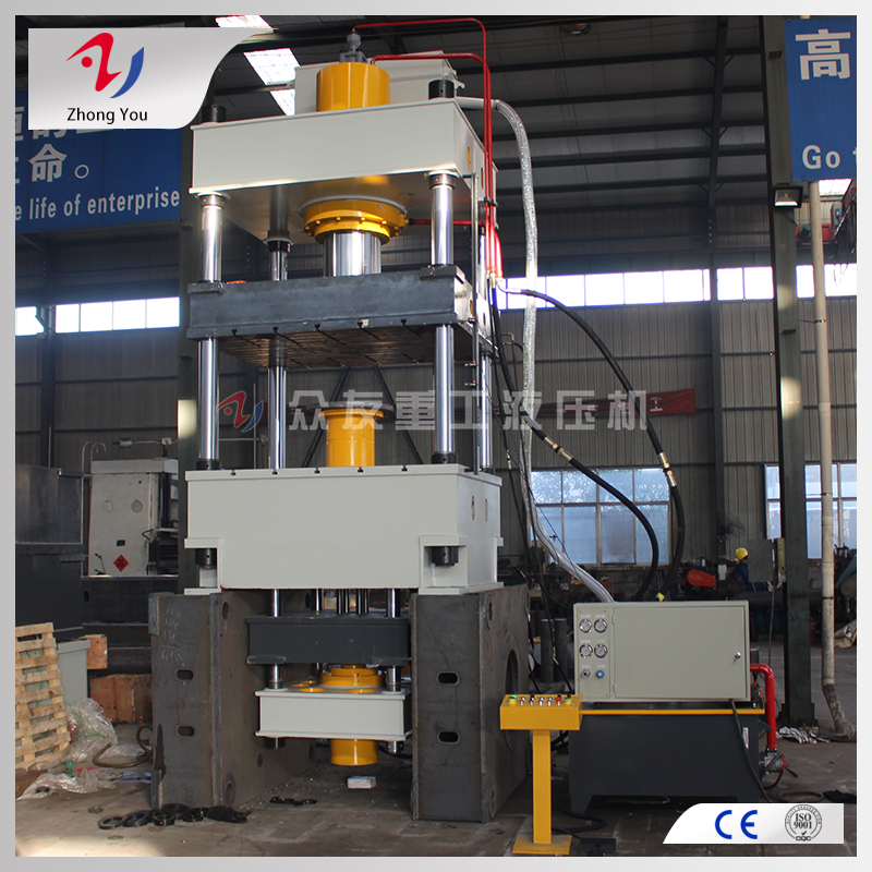 汽车牌照四柱液压机动作阻滞找到原因有办法