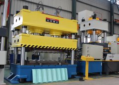 315t双缸四柱液压机大台面压彩石金属瓦液压机