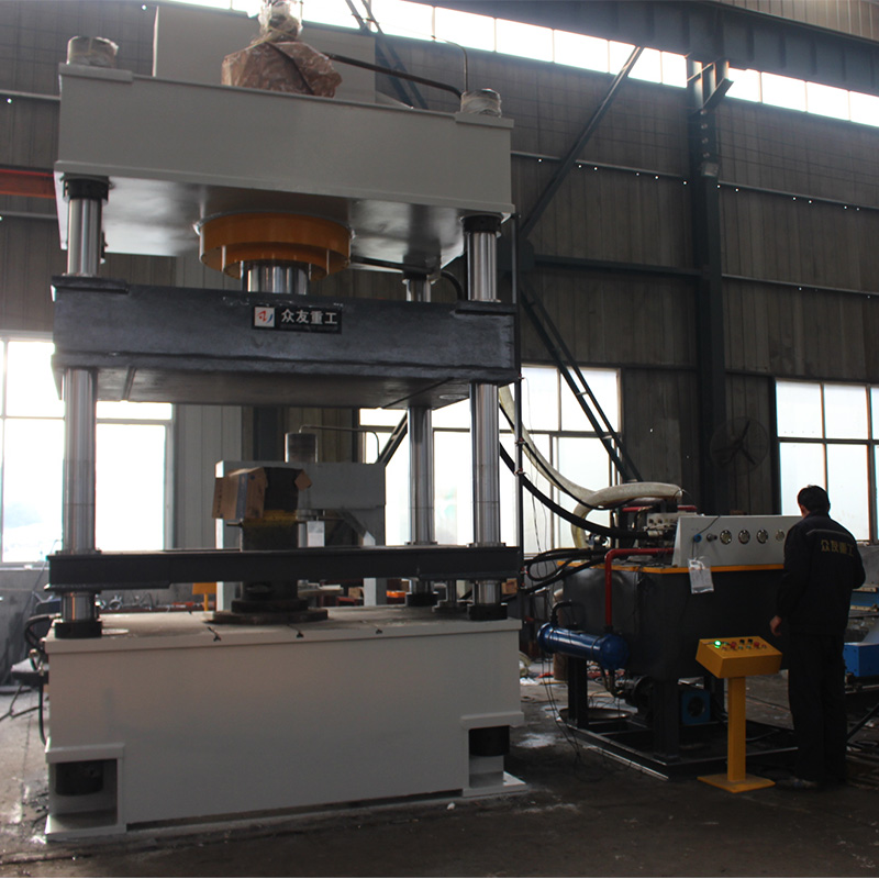 630吨四柱硅酸盖板液压机 630T复合材料成型热压油压机