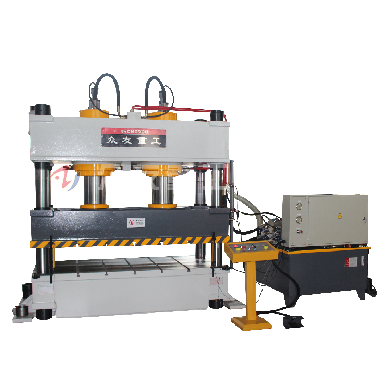315吨彩石瓦拉伸双缸液压机 315吨金属瓦成型油压机